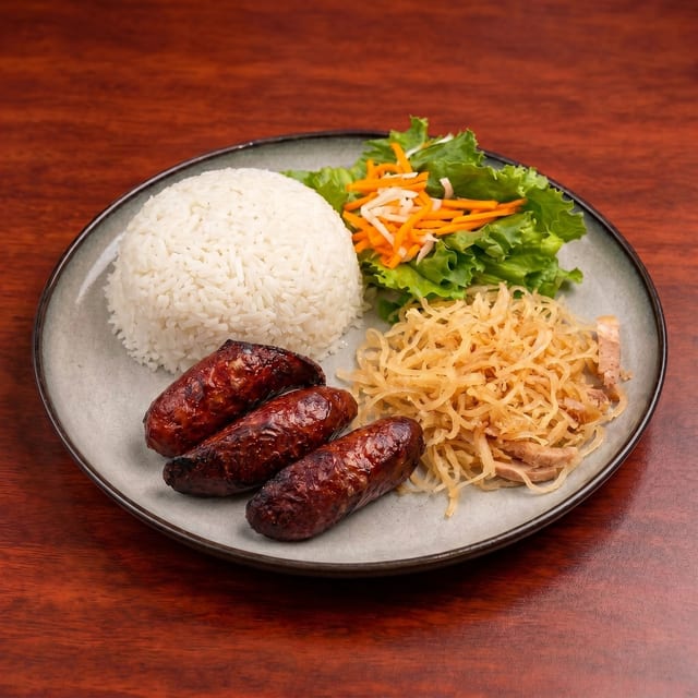 Pork Sausage & Shredded Pork Skin.